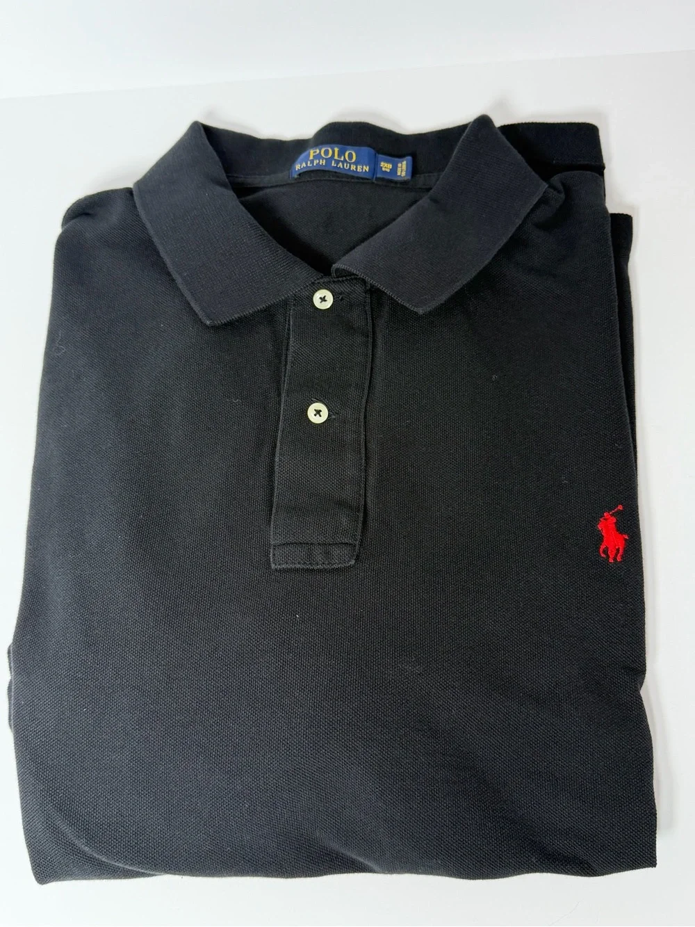 Ralph Lauren Men’s Black Polo with Red Pony Embroidery 2XB